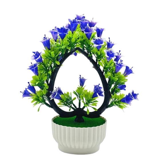 DefiDgd Fake Potted Plant Table Decorations,Faux Heart Shaped Rose Flower Potted Fake Flower for Home Office Bedroom Bathroom Table Decor,Gifts for Valentine's Day Couple(Purple)