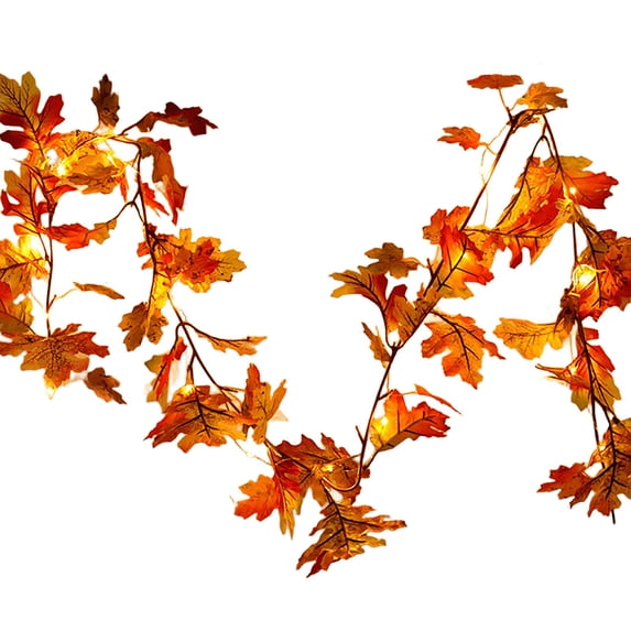 DefiDgd Fall Faux Maple Leaf Garland,Hanging Vines Garland Fall Decorations for Home Garden Room Fireplace Porch Thanksgiving Wedding Indoor Outdoor Decor(G)