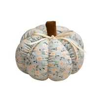 DefiDgd Fall Pumpkin Shaped Throw Pillows with Flower Pattern,for Fall Room Decor Gifts, Car Sofa Bed Fall Thanksgiving Party Decoration(Blue)