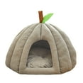 thumbnail image 1 of DefiDgd Fall Winter Christmas Pet Bed Cave for Indoor,Soft and Comfortable Cute cat Bed Pumpkin Shaped,Washable Bed for Indoor Cats with Removable Mattress(A), 1 of 5