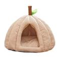 thumbnail image 1 of DefiDgd Fall Winter Christmas Pet Bed Cave for Indoor,Soft and Comfortable Cute cat Bed Pumpkin Shaped,Washable Bed for Indoor Cats with Removable Mattress(B), 1 of 6