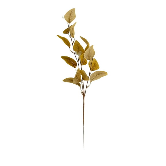 DefiDgd Faux Eucalyptus Leaves Stems Branch Decoration,Fake Plants Indoor Eucalyptus Bouquet for Home Office Flowers Bouquet Centerpiece Wedding Christmas Decoration(Brown)