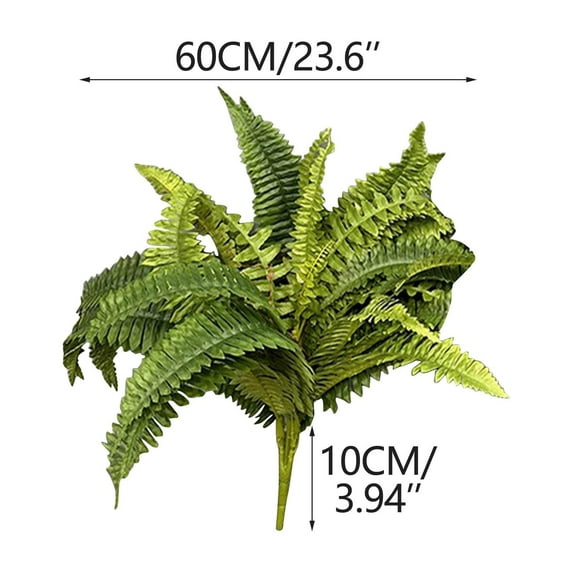 DefiDgd Faux Ferns Bouquet Home Green Decoration,Faux Plant Shrubs Bushes for Indoor Outside,Basket Planter Decor for Home Garden Office Wedding Decor(B)