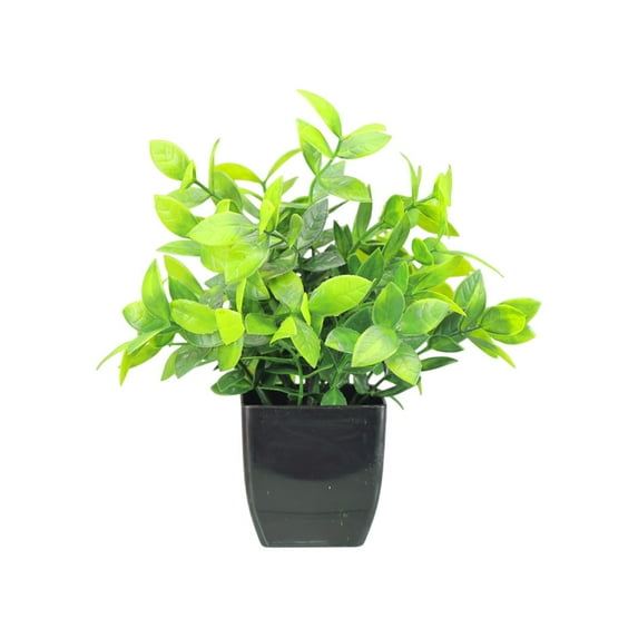 DefiDgd Faux Potted Plants Home Decoration,Green Plants Indoor with Plastic Pots,Faux Plant for Home Shelf Bedroom Kitchen Office Indoor Outdoor Decor(E)