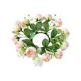 thumbnail image 1 of DefiDgd Faux Rose Candle Rings,Floral Wreaths with Leaves Mini Candlesticks for Wedding Valentine S Day Birthday Table Centerpieces and Party Decorations(D), 1 of 6