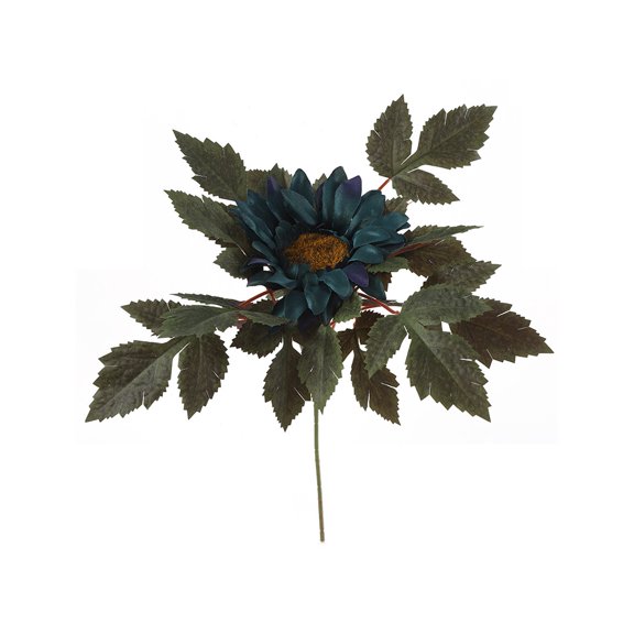 DefiDgd Faux Sunflower Maple Leaf Floral Pick,Fall Foliage Decorative Stem Branch for Thanksgiving Halloween Farmhouse Vase Arrangement Table Centerpiece Home Decoration(C)