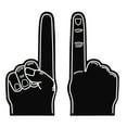 thumbnail image 1 of DefiDgd Giant Plastic Finger,Cheerleading Number 1 Foam Hand All Occasions Prop for Sports Celebration Sporting Events Games(Black), 1 of 5