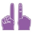 thumbnail image 1 of DefiDgd Giant Plastic Finger,Cheerleading Number 1 Foam Hand All Occasions Prop for Sports Celebration Sporting Events Games(Purple), 1 of 5