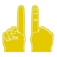 thumbnail image 1 of DefiDgd Giant Plastic Finger,Cheerleading Number 1 Foam Hand All Occasions Prop for Sports Celebration Sporting Events Games(Yellow), 1 of 5