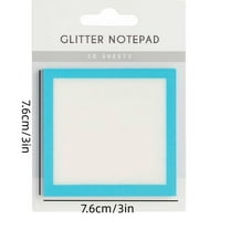 DefiDgd Glitter Notepad Sticky Notes,Self Adhesive Transparent Sticky Note,Clear Post It Notes Pastel,Small to Do List,for Book Tabs,Study Supplies(Blue)
