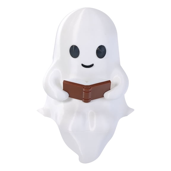 DefiDgd Halloween Ghost Reading Book Night Light Table Decoration,Cute Halloween Light Up Ghost Statue Lamps Indoor Figurine Lamps for Party Bedroom Shelf Table Centerpiece(A)