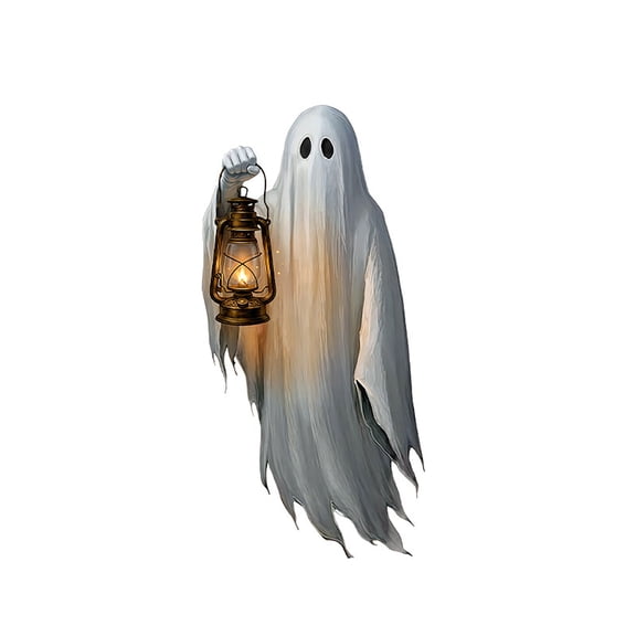 DefiDgd Halloween Ghost Window Cling,Pumpkin Candy Printed Static Removable Glass Decal, Waterproof Window Sticker for Halloween Home Shop Door Indoor Party Holiday Decoration(B)