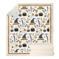 thumbnail image 1 of DefiDgd Halloween Spooky Blanket,Cute Halloween Ghost Witch Candy Pumpkins Skull Printed Double Blanket,Soft Warm Quilt for Festival, 1 of 8