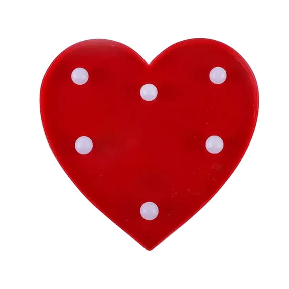 DefiDgd Heart Led Light Table Lamp Night Light,Valentine'S Day Battery Operated Light for Home Office Tabletop Centerpiece Shelf Decoration(Red)