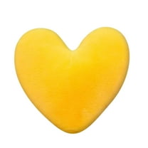 DefiDgd Heart Pillow,Soft Plush Heart Shaped Pillow,Decorative Home Throw Pillows for Bed Couch Chair Sofa,Cute Throw Pillow Cushion for Bedroom Living Room(Yellow)