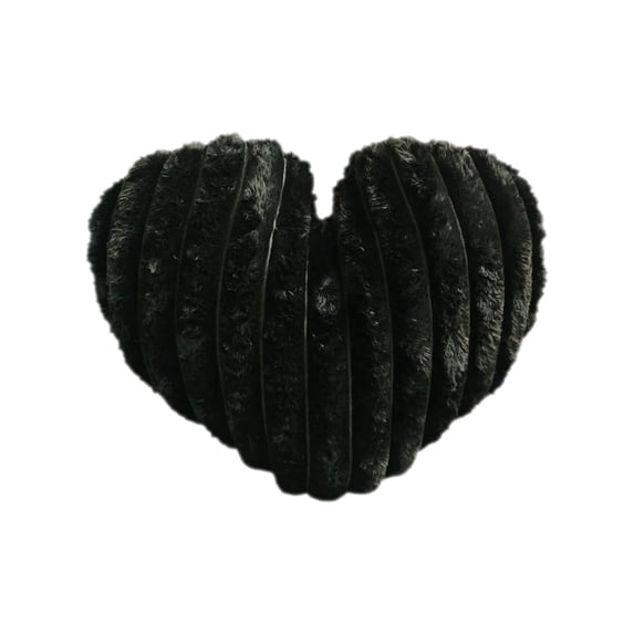 DefiDgd Heart Shaped Pillow,Knitted Bamboo Joint Style Throw Pillows,Soft and Plush Decorative Pillows for Bed Couch Chair,Valentine's Day Anniversary Birthday Decoration Gift(Black)