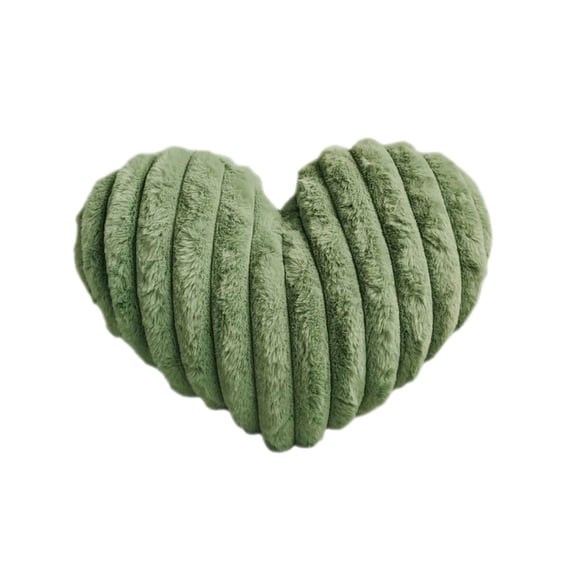 DefiDgd Heart Shaped Pillow,Knitted Bamboo Joint Style Throw Pillows,Soft and Plush Decorative Pillows for Bed Couch Chair,Valentine's Day Anniversary Birthday Decoration Gift(Green)
