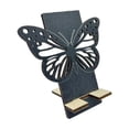 thumbnail image 1 of DefiDgd Hollow-out Butterfly Style Wooden Phone Stand,Desktop Cellphone Holder,Stable Support Bracket for Smartphones,Decorative Desk Accessory for Home Office(Black), 1 of 7