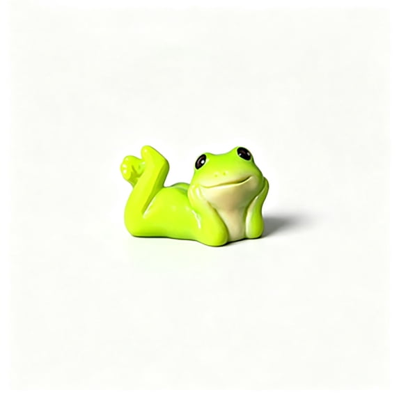 DefiDgd Lazy Lying Frog Resin Mini Figurine,Cute Small Animal Statue,Desk Dashboard Ornament for Car Interior Bookshelf Landscape Fairy Garden Home Tabletop Decor(D)