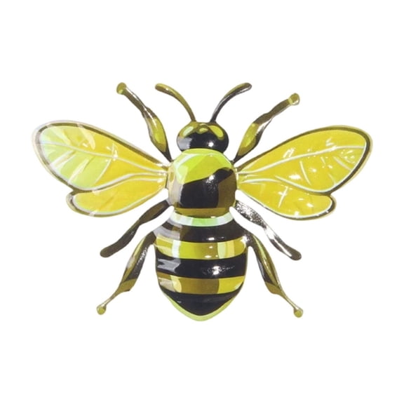 DefiDgd Metal Insect Outdoor Garden Wall Decor,Colorful Outdoor Faux Insect Spring Decor for Indoor Outdoor Kitchen Living Room Porch Garden Yard Home Hanging Decoration(Bee-Yellow)