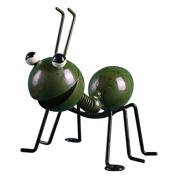 DefiDgd Mini Ant Metal Ant Garden Decor,Small Ant Sculpture,Wall Decoration Lawn Bar Bedroom Living Room Hanging Decoration(Green)