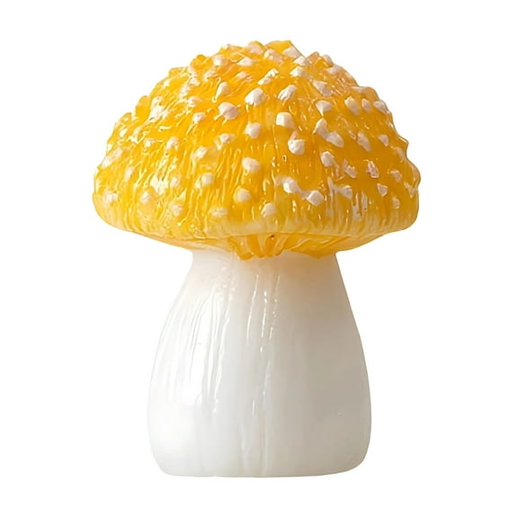 DefiDgd Mini Mushroom Ornament Home Decor,Cute Tiny Resin Faux Mushroom Decoration for Car Dashboard Table Top Potted Plant Decor Home Decoration Accessories(B)