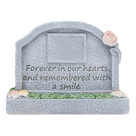 DefiDgd Pet Tombstone Dogs Cats Small Resin Grave Markers,Pet Dog Grave Markers Garden Memorial Stones Dog Sympathy Gifts for Dogs Cats Indoor Outdoor(C)