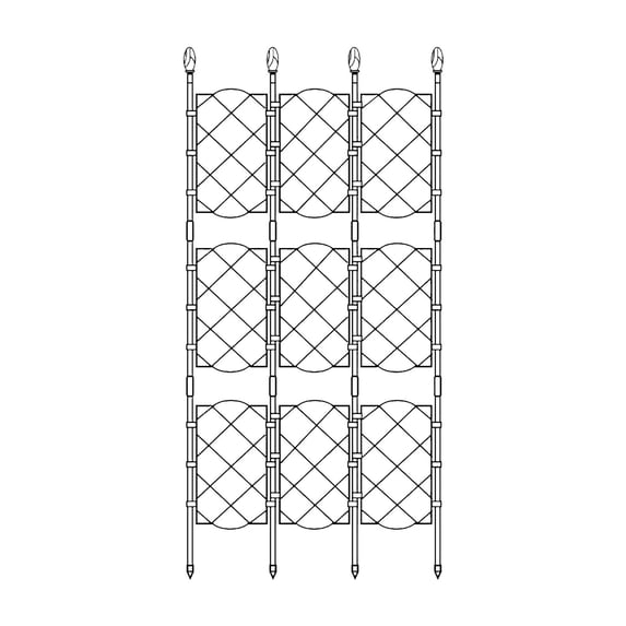 DefiDgd Plant Climbing Rack,Stackable Grid Vine Support Rack with Ground Spikes,Sturdy Plant Fixing Holder for Potted Flowers Vegetables,Indoor Outdoor Gardening Accessory(B)
