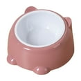 thumbnail image 1 of DefiDgd Plastic Cat Bowl,No Spill Tilted Cat Water Bowl,Cat Design Round Food Bowl for Elder Big Cats and Small Dogs(Pink), 1 of 6