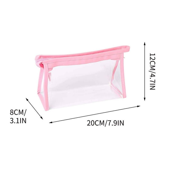 DefiDgd Plastic Zipper Pouch Bags,Waterproof Small Zipper Bags Clear Storage Pouches for Home Offiice Pencil Pen Exam Supplies and Keeping Small Items(Pink)