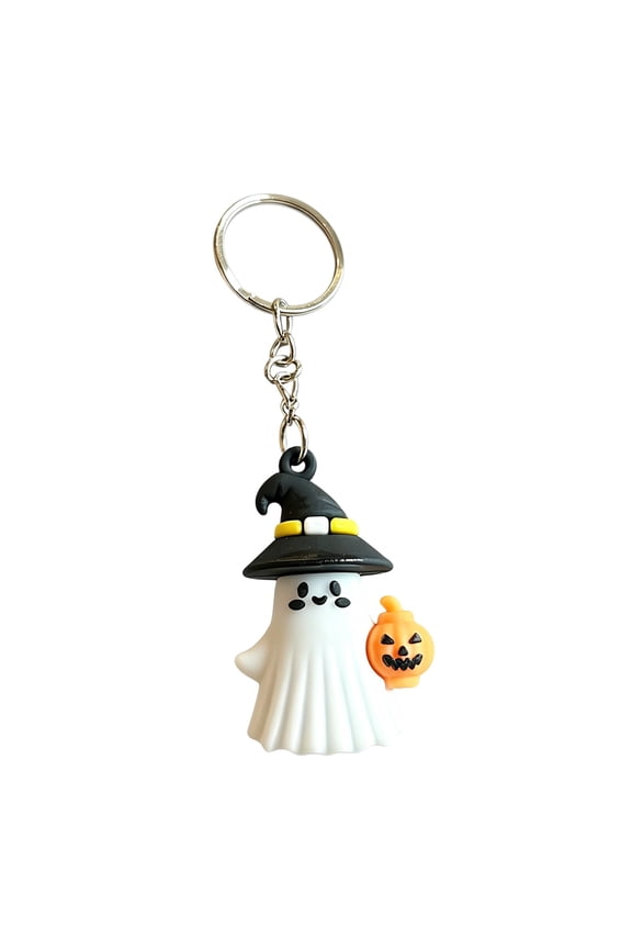 Pumpkin Witch Keychain,Cute Spooky 3D Cartoon Key Ring Pendant,Decorative Bag Charm Accessory for Halloween Backpack Handbag Car Key Party Favor,Small Holiday Gift(C)