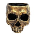 thumbnail image 1 of DefiDgd Resin Small Skull Shaped Planter Pot,Multi FunctionStorage Bowl for Candy Snacks Succulent Cactus,Gothic Desktop Ornament for Halloween Home Office Indoor Tabletop Decor(Gold), 1 of 6