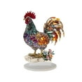 thumbnail image 1 of DefiDgd Rooster Table Standing Ornament,Colorful Decorative 2D Flat Acrylic Rooster for Desktop Centerpiece Office Home Decoration, 1 of 8