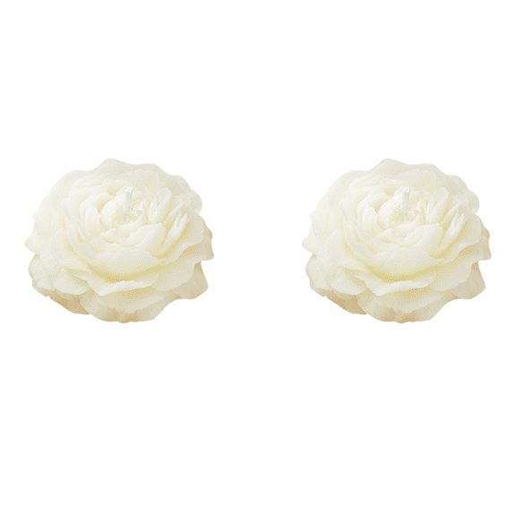 DefiDgd Rose Flower Shaped Scented Candle,Handmade Low Temperature Festival Decorative Candle for Tabletop Centerpiece Photo Prop Birthday Candlelight Dinner Supplies(B-2pc)