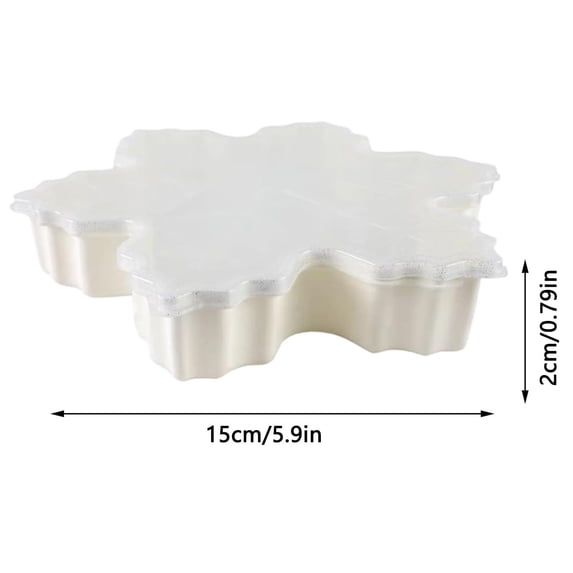 DefiDgd Snowflake Shaped Storage Container With Lid,Reusable Multi Compartment Holiday Storage Box for Cookies Snacks THome Holiday Party Countertop Decor