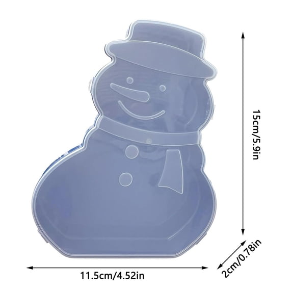 DefiDgd Snowman Shaped Storage Container With Lid,Reusable Multi Compartment Holiday Storage Box for Cookies Snacks THome Holiday Party Countertop Decor