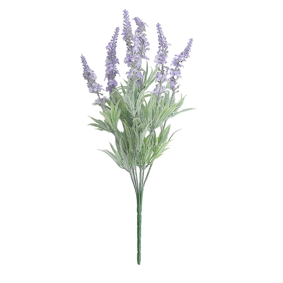 DefiDgd Spring Faux Flocked Flowers Bouquets,Fake Soft Lavender Flower Arrangements Silk Flowers for Vase Filler Indoor Table Centerpieces Kitchen Home Decoration(Purple)
