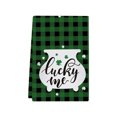 thumbnail image 1 of DefiDgd St. Patrick's Day Hand Towel,Cotton Embroidered Lucky Charm Green Checkered Pattern Bathroom Towel for Seasonal Drying Hand Towels Home Decorations(A), 1 of 6
