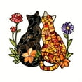 thumbnail image 1 of DefiDgd Stained Glass Window Hanging Cats Suncatcher,Indoor Outdoor Decoration for Garden Balcony Bedroom Home Ornament,Birthday Valentine's Day Gifts(F), 1 of 6