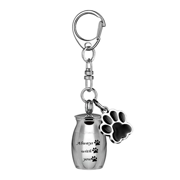 DefiDgd Stainless Steel Dog Memorial Keychain with Storage Inner,Pendant for Pet Remembrance for Festivals and Special Occasions Lightweight and Portable Pet Keychain Pendant(C)