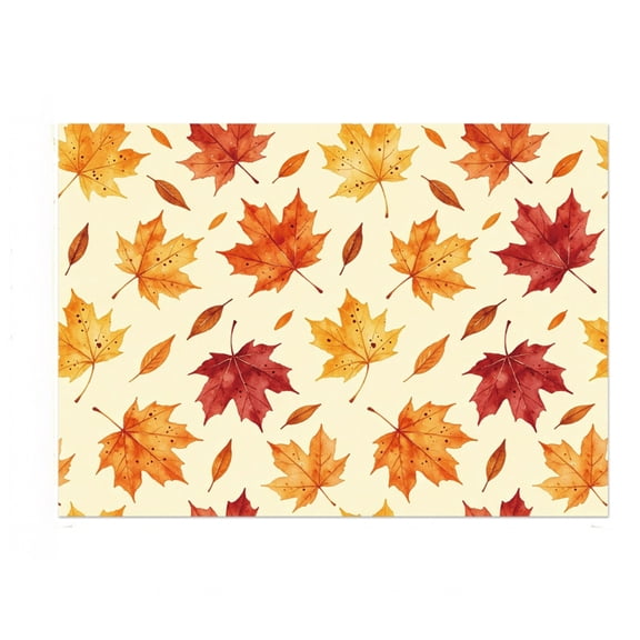 DefiDgd Thanksgiving Gift Wrapping Paper,Maple Leaf Pinecone Berries Printed Folded Paper for Fall Harvest Thanksgiving DIY Craft Box Wrapping Supplies Holiday Party Home Decor(D)