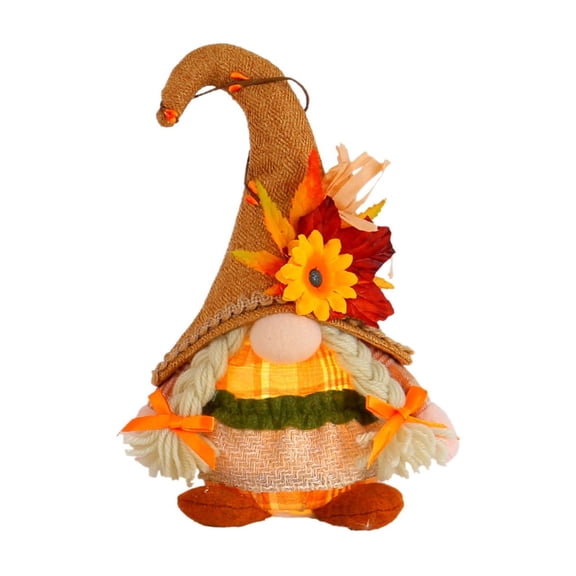 DefiDgd Thanksgiving Scarecrow Doll With Stretchable Leg,Harvest Handmade Doll Figurine Gifts,Home Table Centerpieces Housewarming Present Holiday Decor(D)