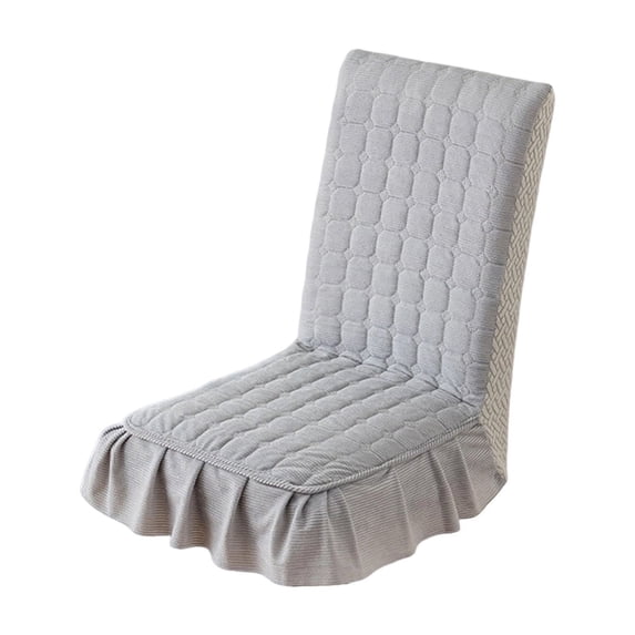 DefiDgd Thickened Full Body Stool Covers,Stretch Waterproof Washable Seat Covers with Backs, Removable Counter Height Chair Covers for Kitchen Dining Room Cafe Home(Silver)