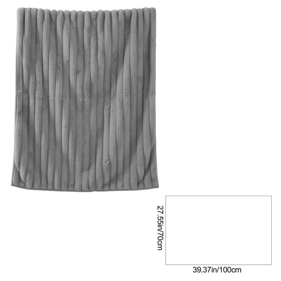 DefiDgd Thickened Plush Throw Blanket,Double Layer Warm Soft Cozy Decorative Flannel Blanket for Home Couch Bed Chair Bedroom Living Home Decoration(Gray)