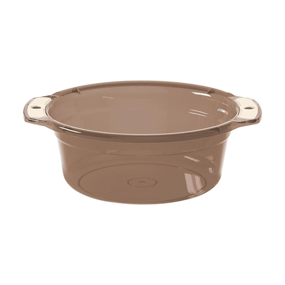 DefiDgd Thickened Transparent Plastic Wash Basin,Multi-purpose Large Capacity Water Tub for Dorm Laundry Vegetable Washing Household Bathroom Daily Use(Khaki-Medium)