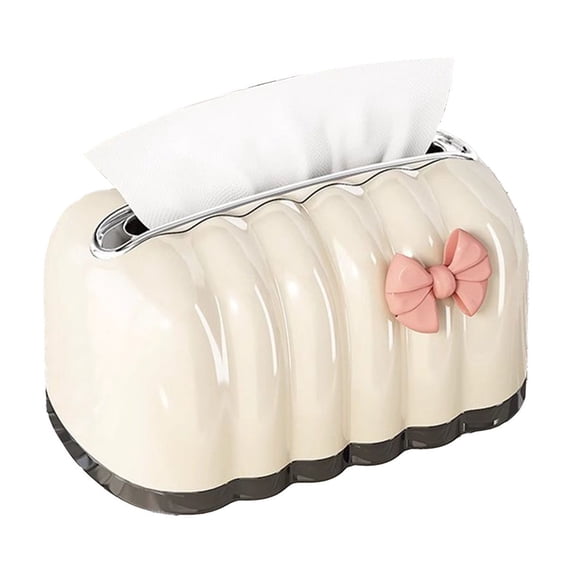 DefiDgd Tissue Box Holder Plastic Napkin Dispenser with Lid,Rectangular Tabletop Paper Towel Storage Organizer for Home Living Room Bedroom Office Kitchen Decor(CC)