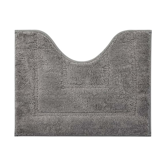DefiDgd Toilet Rugs U Shaped Bathroom Rug,Non Slip Toilet Mats for Bathroom Floor Machine Washable Super Absorbent Contour Bath Rugs(Gray)