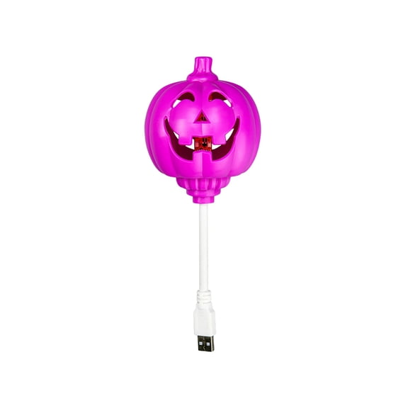 DefiDgd USB Powered Pumpkin Projector Light,Portable LED Pumpkin Lantern,Indoor Atmosphere Decorative Ornament for Halloween Bedroom Home Holiday Party Decor(Purple)
