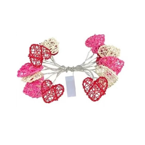 DefiDgd Valentine's Day Heart Fairy String Lights,Battery Operated Love Heart String Lights for Indoor Outdoor Patio Wedding Anniversary Party Decorations(F)