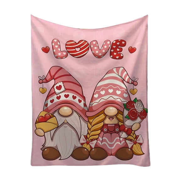 DefiDgd Valentine's Day Plush Blanket Throw,Soft Warm Cozy Love Heart Blankets for Couch Sofa Bed Bedroom Living Room Home Decoration(B)